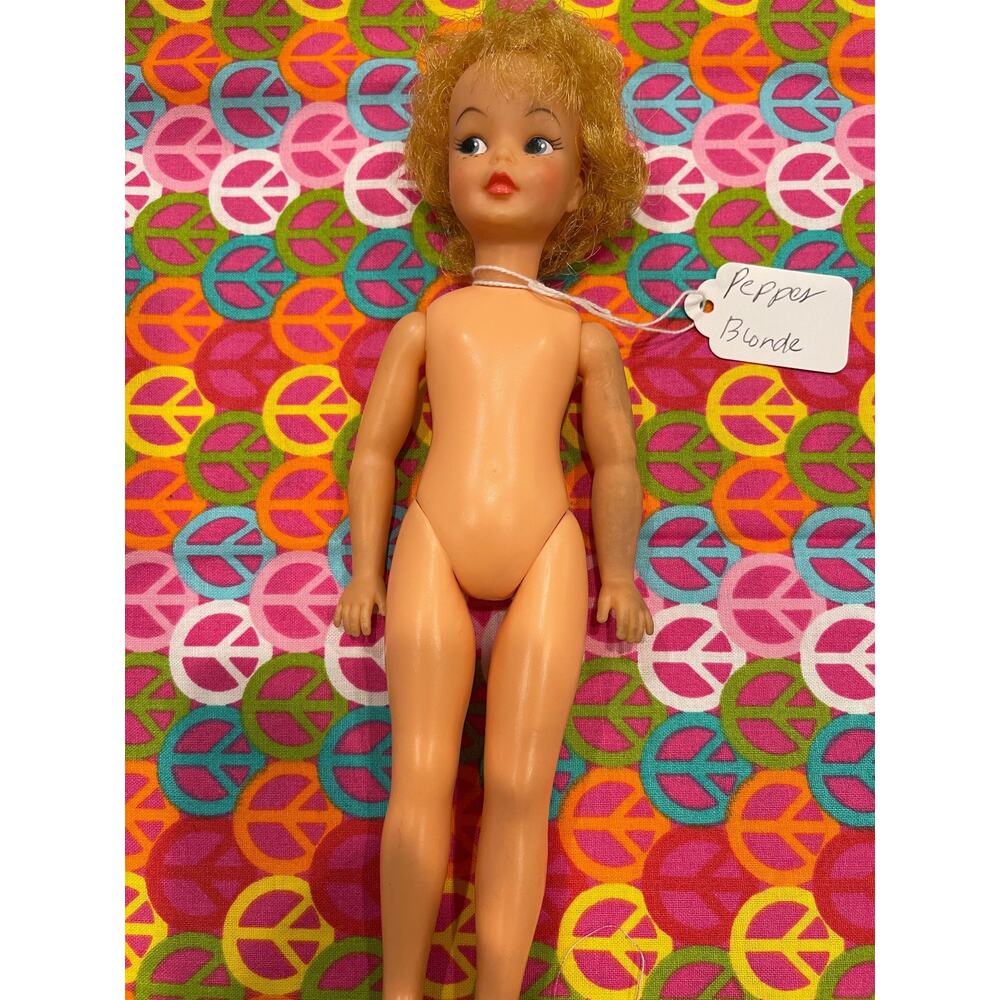 Vintage Blonde Pepper Doll Pink Original Outfit Ideal Toys Nude Fashion Doll